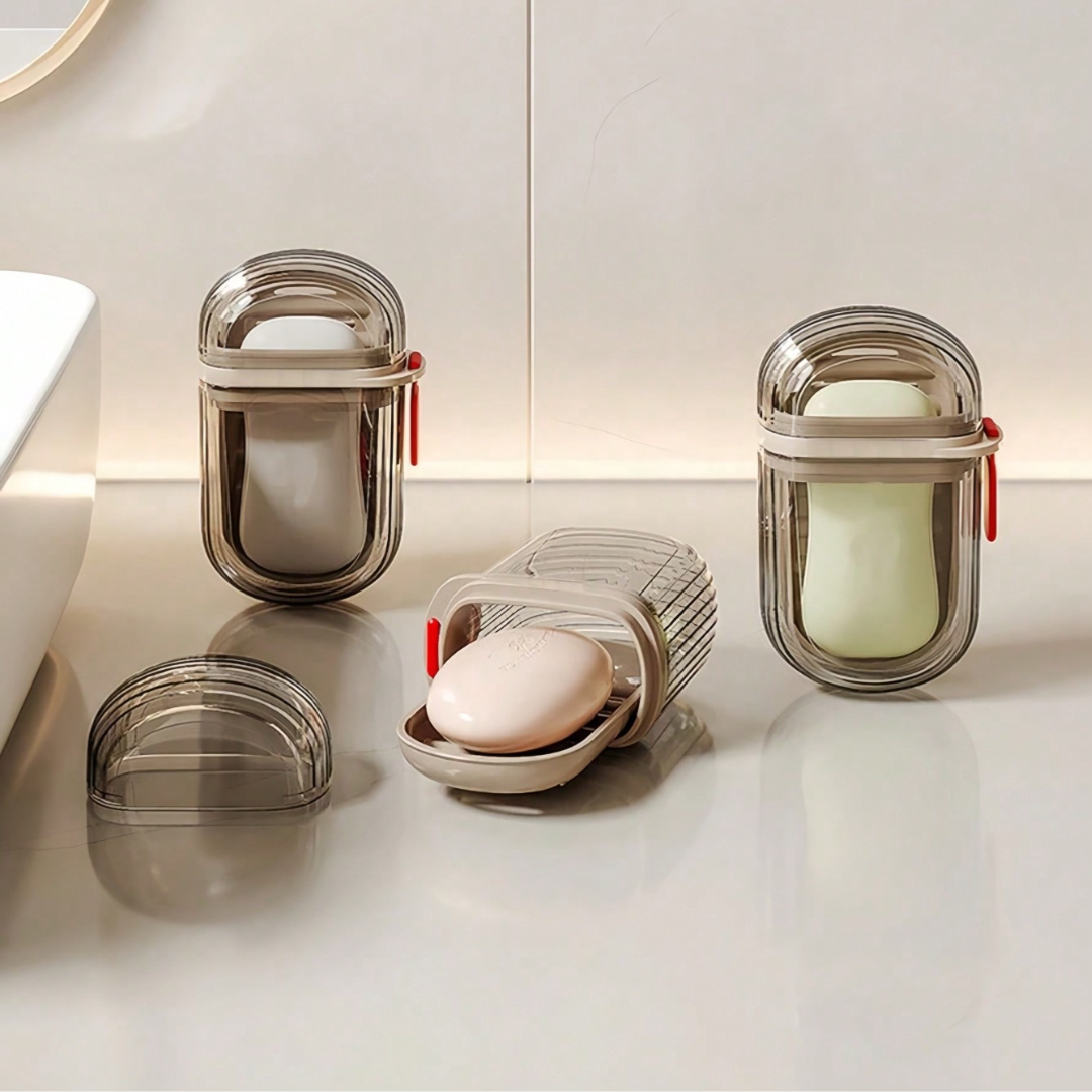 Light Luxury Travel Soap Box Double Drains Soap Holders Soap Dishes Outdoor UK
