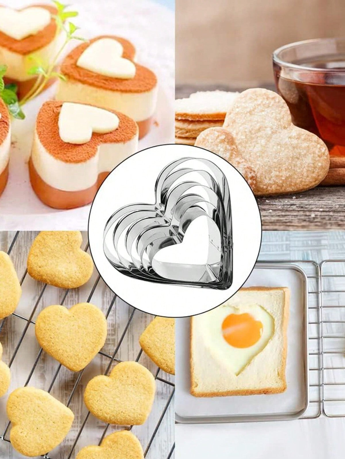 12 Pcs Cookie Cutter Stainless Steel Biscuit Mould Pastry Baking Cake DIY Decors