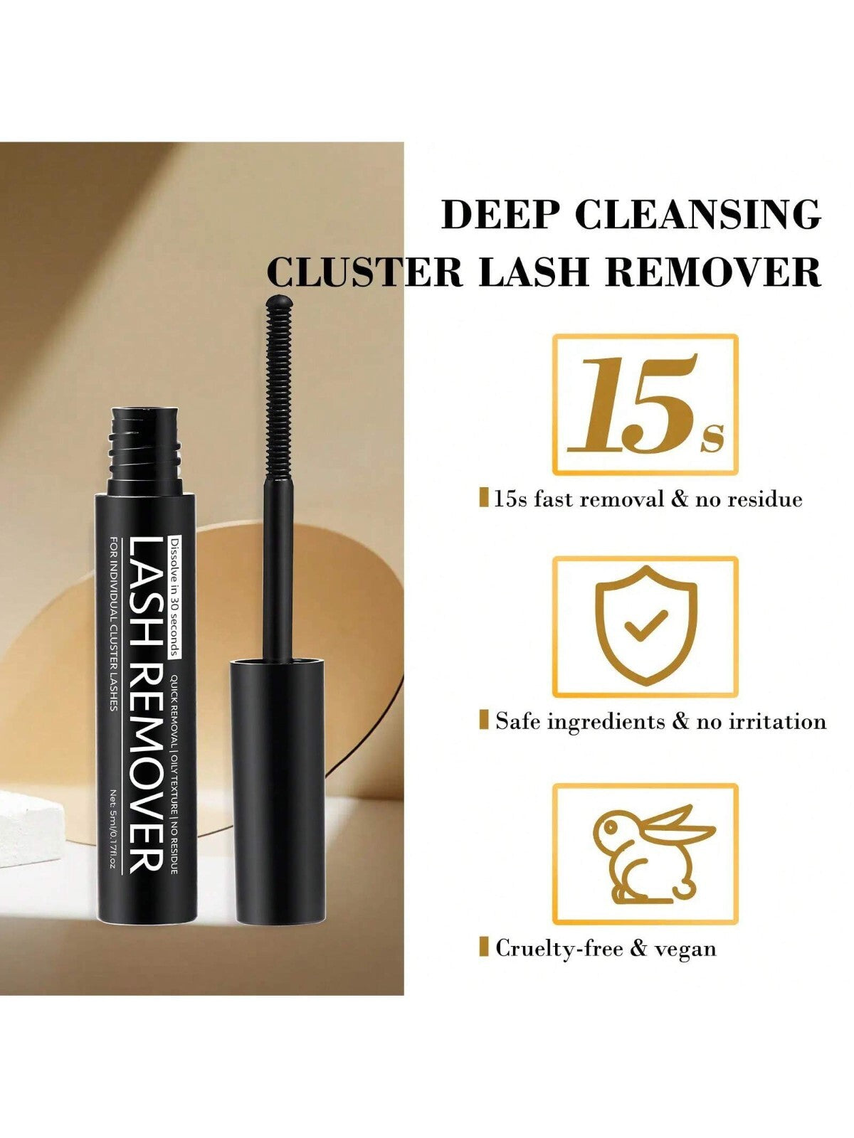 Eyelash Glue Remover Gentle DIY Lash Extension Glue Remover Cleansing Oil 5ml
