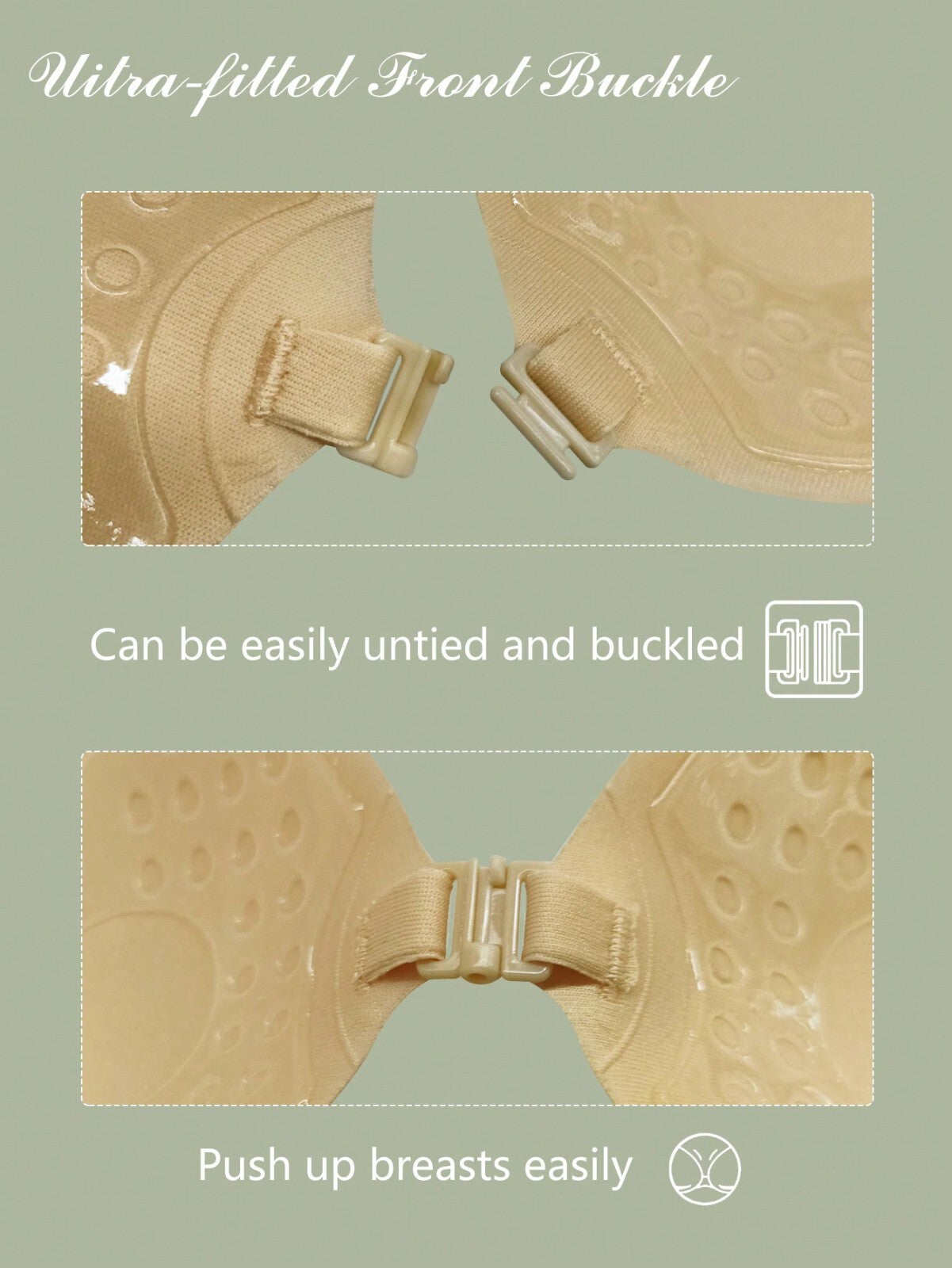 Silicone Strapless Push Up Bra Backless Self Adhesive Invisible Lace Stick On UK