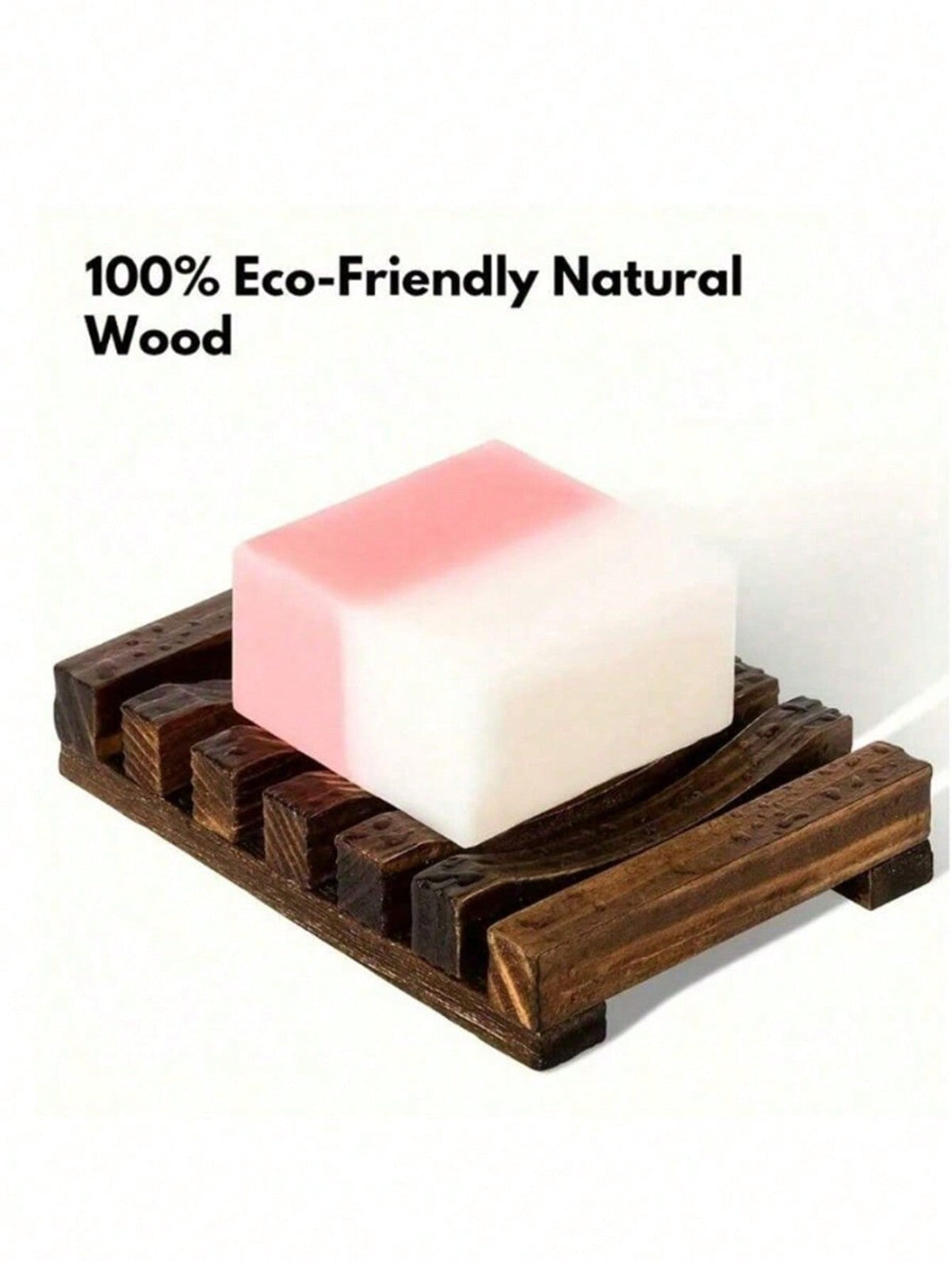 Bamboo Wooden Soap Dish Soap Tray Holder Storage Rack Plate Container Bathroom