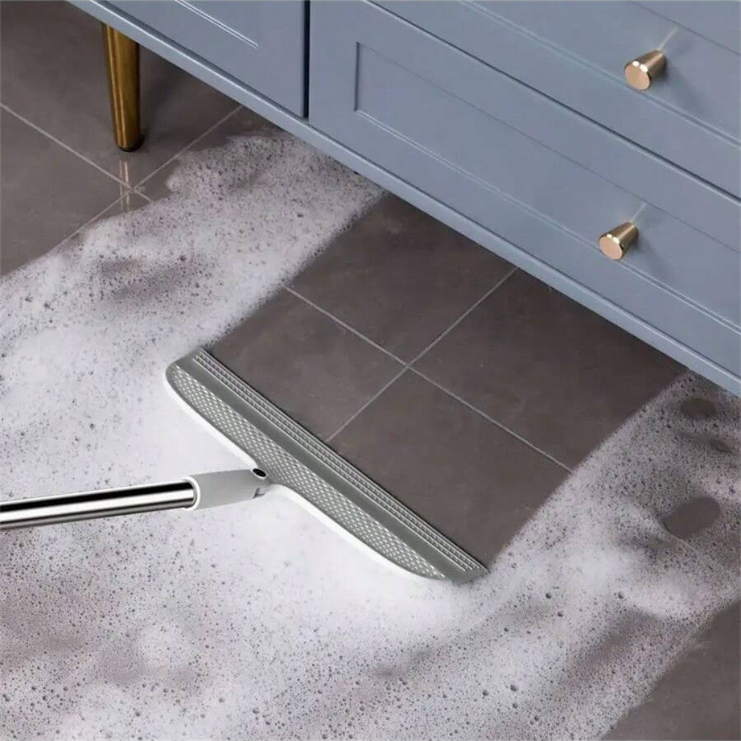 2-In-1 Magic Broom & Squeegee Long Handle Pet Hair Remover For Floors Versatile