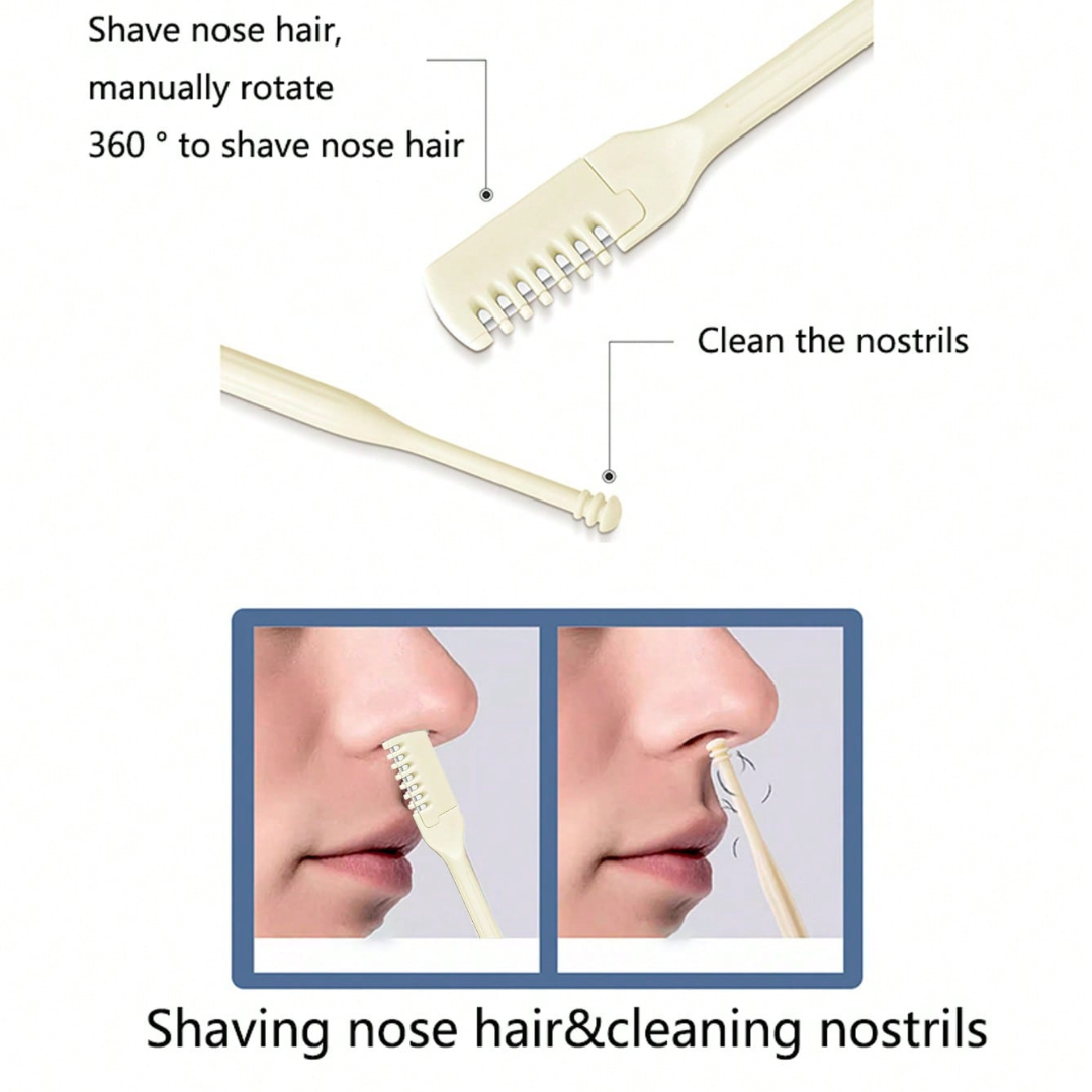 Manual Nose Hair Trimmer 360°Nasal Hair Cutter Nostril Hair Remover Tool Gifts