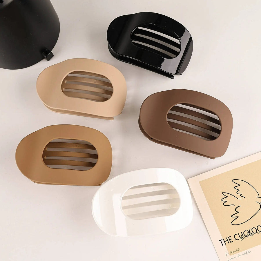 1pc/4pcs Flat Oval Claw for thick Hair Clip For Women Girls Accessories