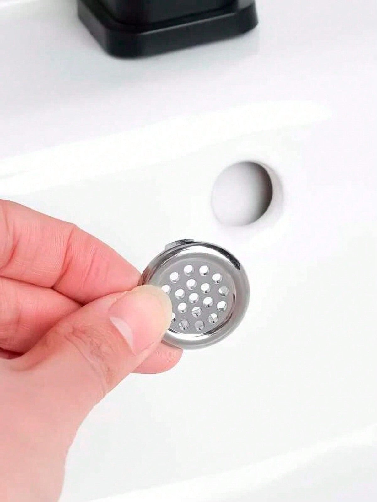 4/10pcs Overflow Ring Bathroom Basin Sink Cover Cap Inserts Round Hole Chrome