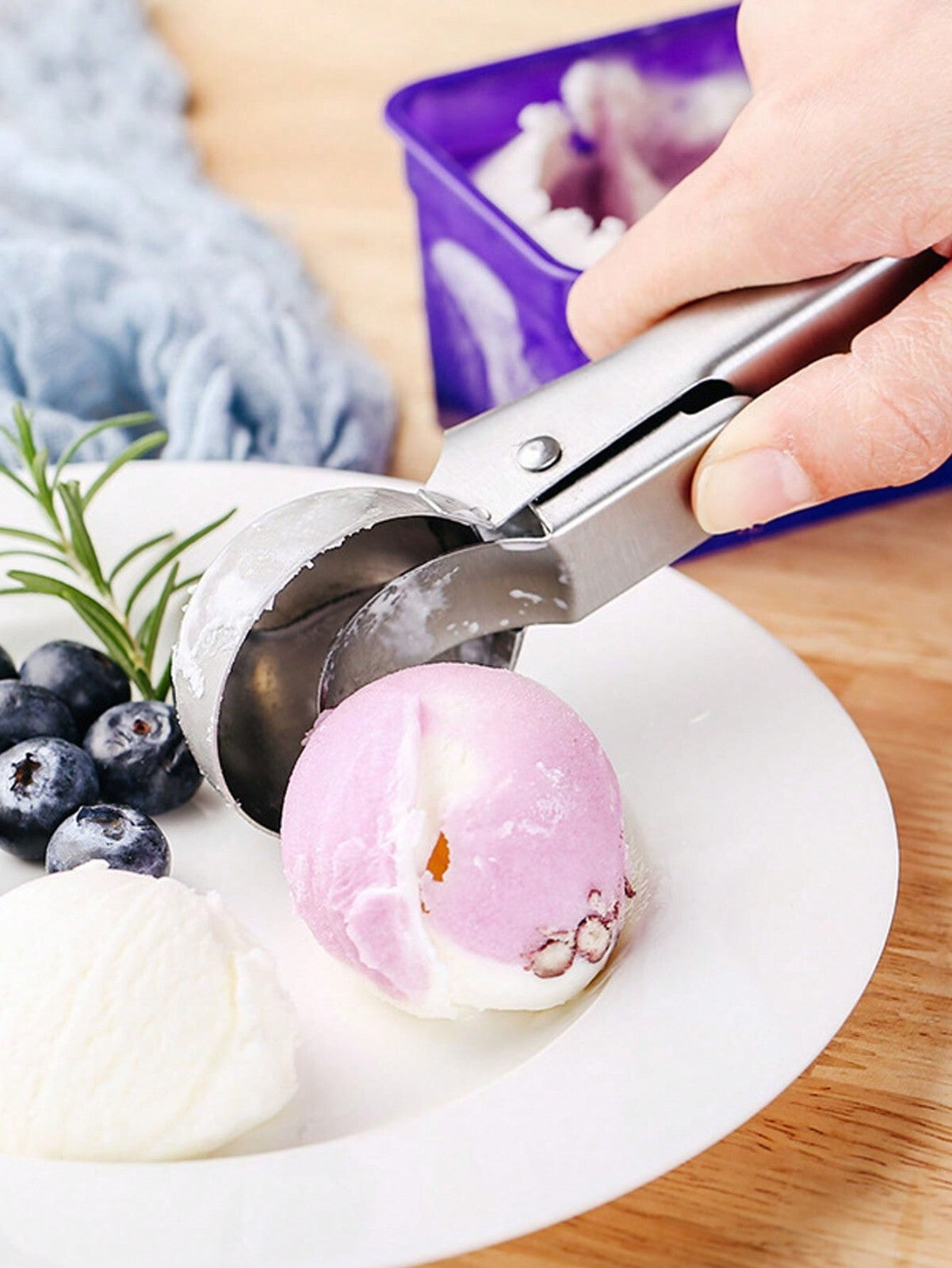 Ice Cream Scoop Stainless Steel For Mash Potato Ice Cream Spoon Ball Scooper UK