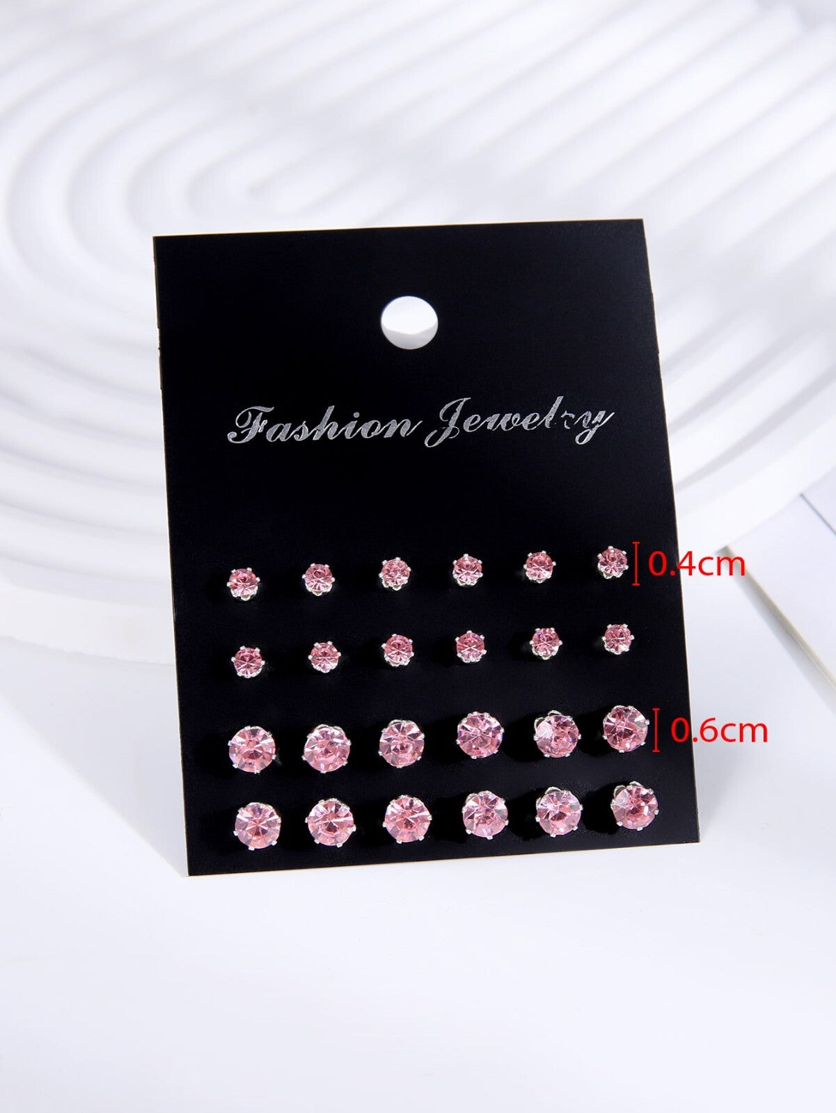 A Set Of 12 Pairs Silver Cubic Zirconia Stud Earrings Small Round CZ Set Pack UK
