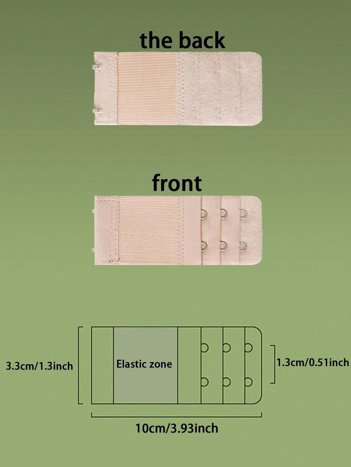2ROW Hook Bra Extender Extension Bra Strap Strapless Underwear Maternity 3ps set