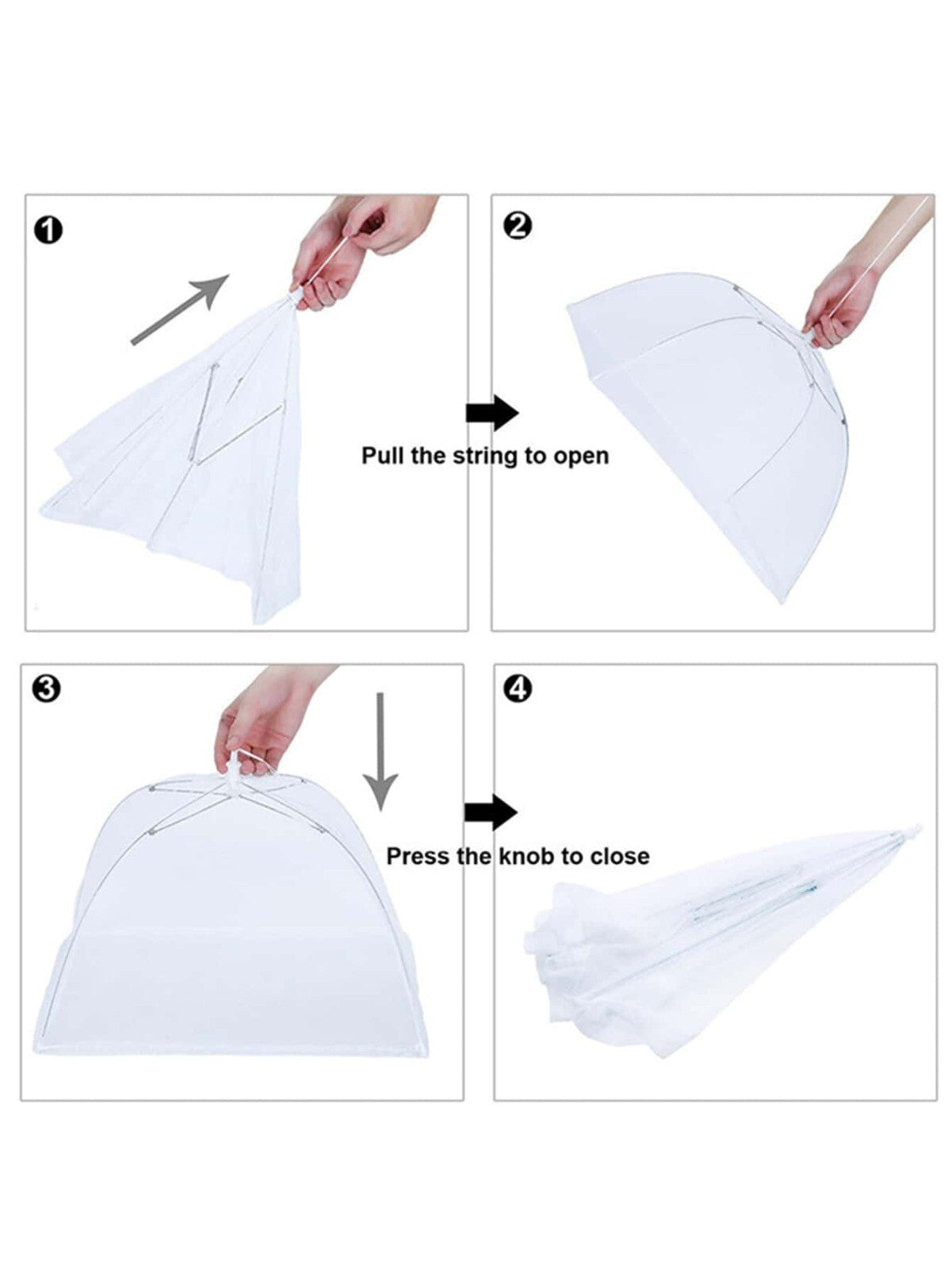 Pop up Food Cover Protector Mesh Net Umbrella Collapsible BBQ Cover Fly 30 cm