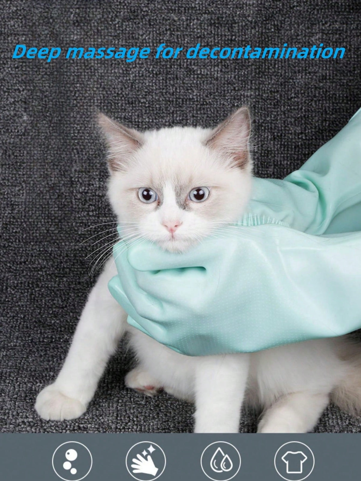 Pet Grooming Glove for Dogs & Cats - Bathing, Shampoo, Hair Removal & Scrubber