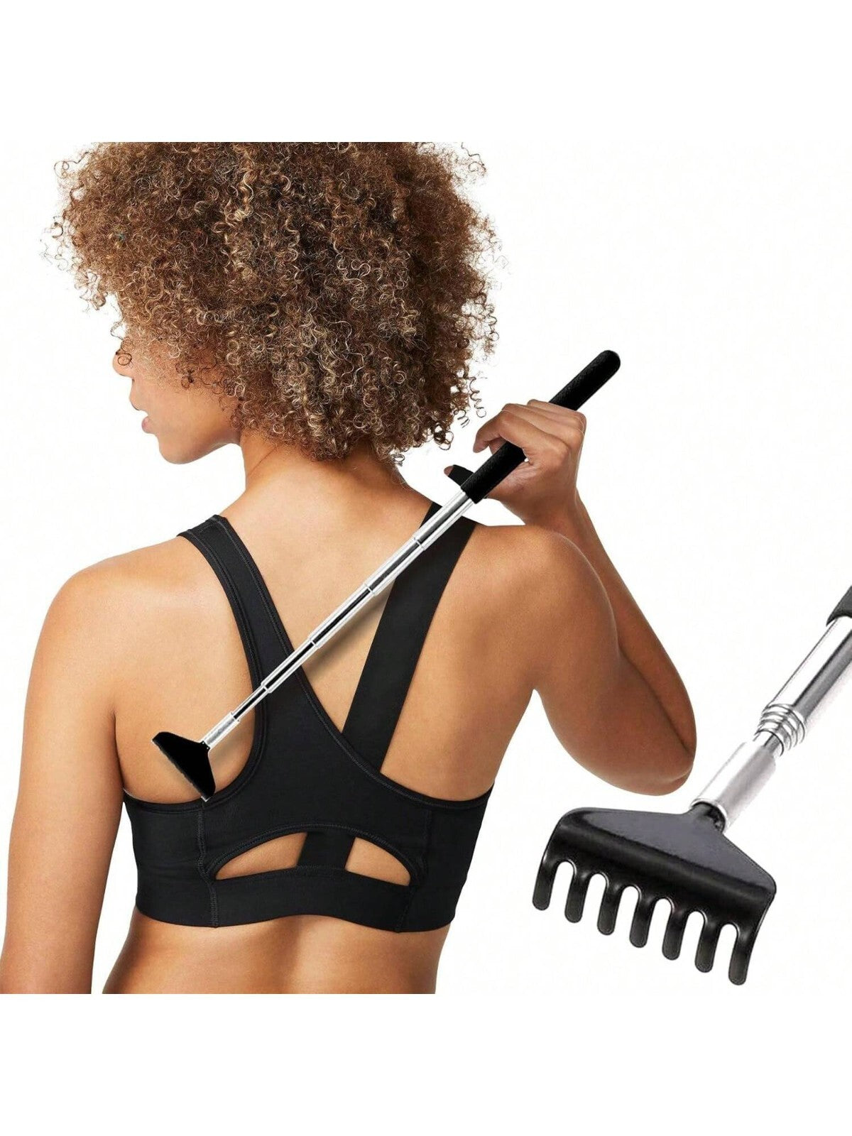 BEAR CLAW / RAKE BACK SCRATCHER Metal Extending Massager Telescopic Portable UK