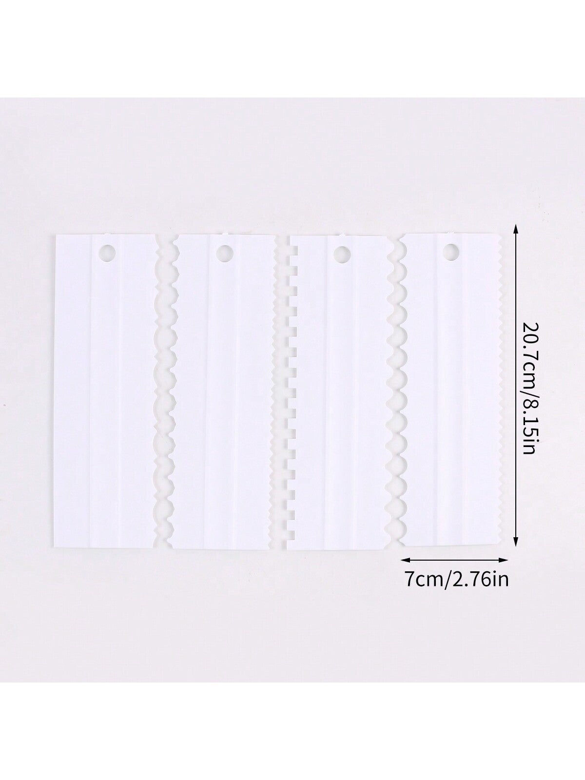 4Pcs Cake Decorating Comb Edge Smoother Cream Butter Scraper Pastry Baking Tool