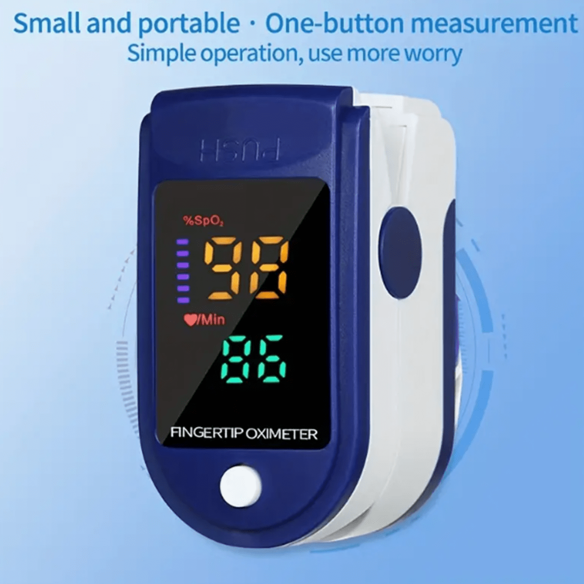 Portable Finger Pulse Oximeter with Heart Rate Monitor No Batteries Included UK