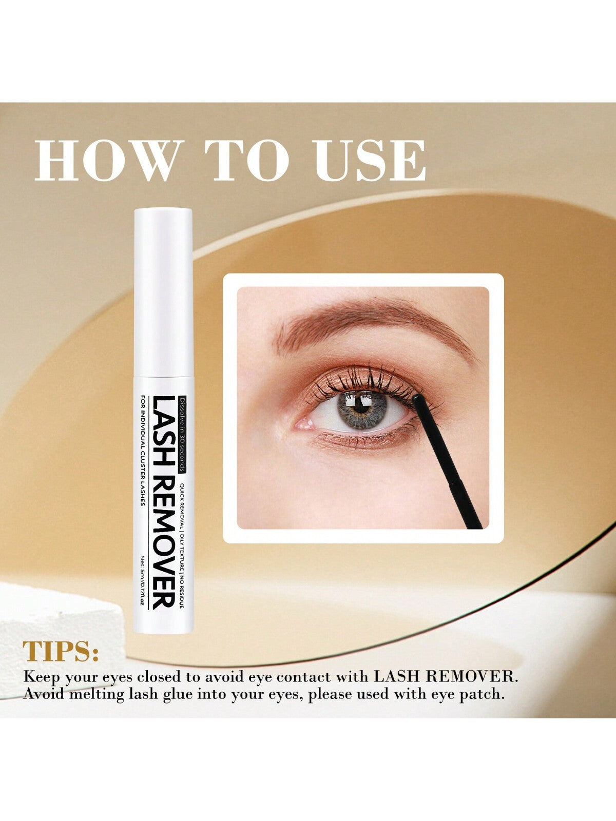 Eyelash Glue Remover Gentle DIY Lash Extension Glue Remover Cleansing Oil 5ml