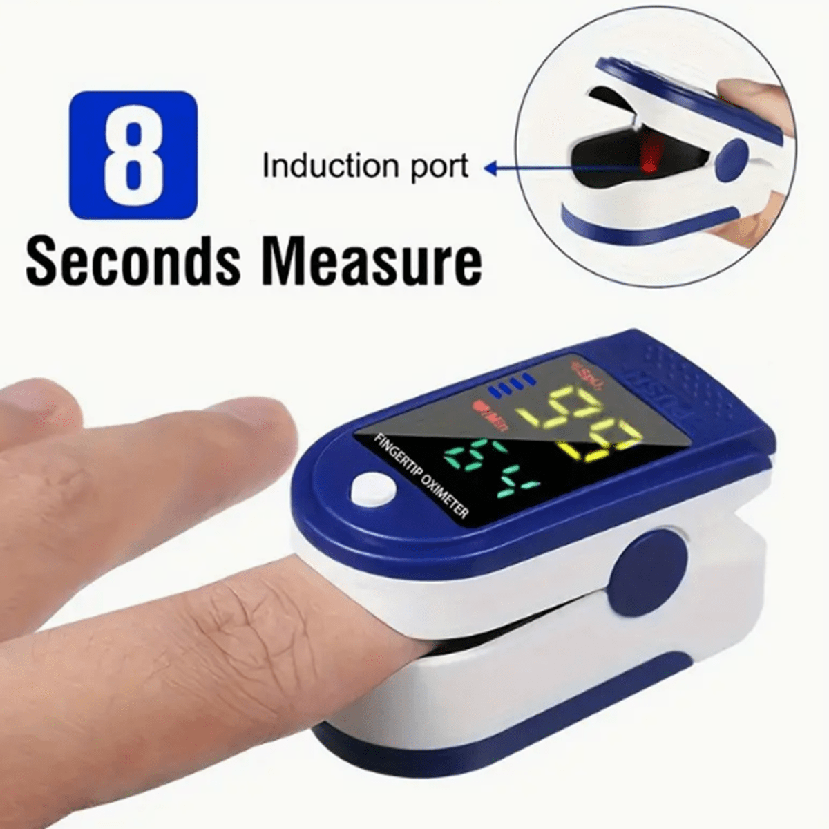 Portable Finger Pulse Oximeter with Heart Rate Monitor No Batteries Included UK