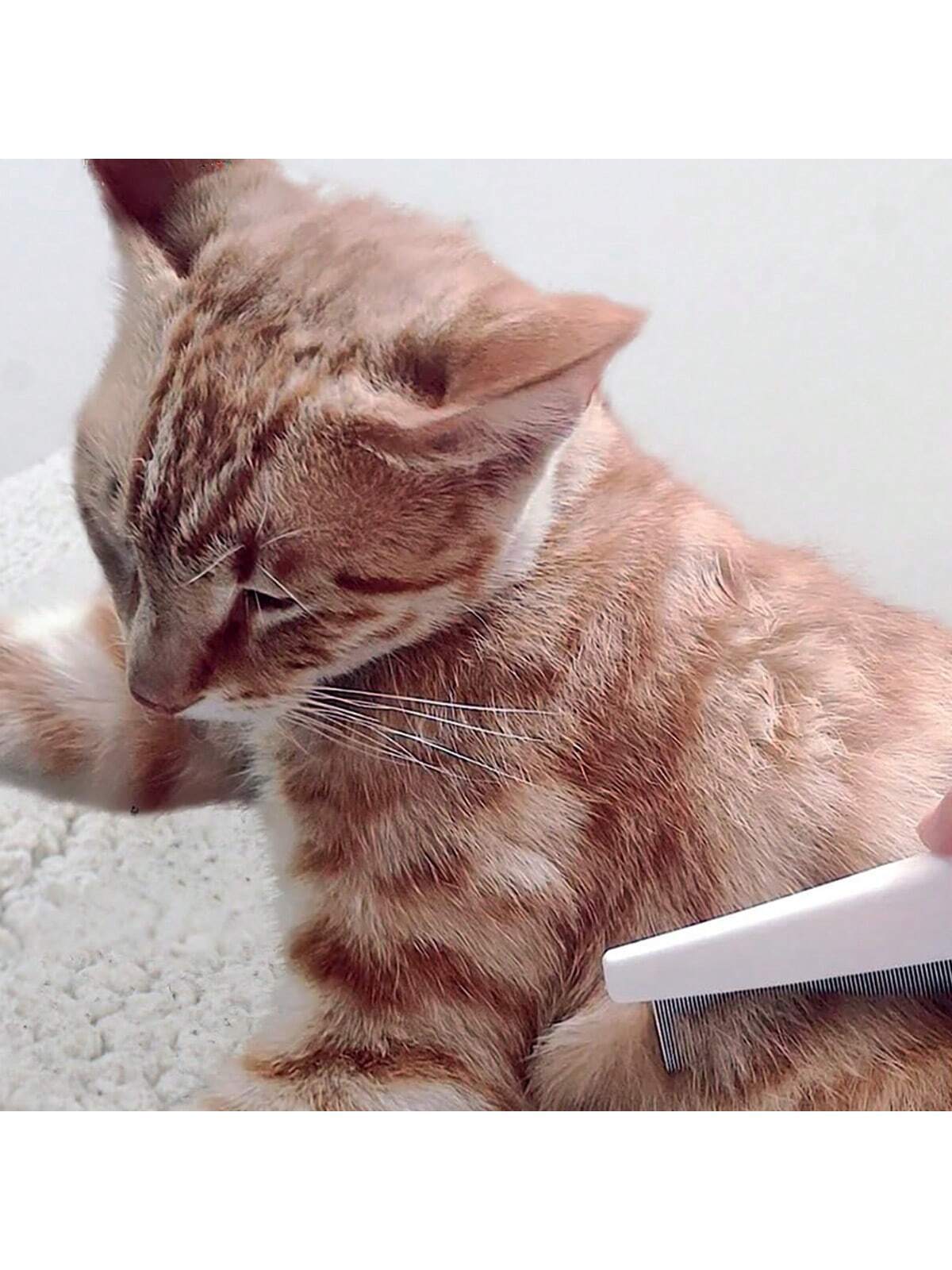Pet Dog Cat Puppy Kitten Flea Comb Stainless Pin Hair And Fur Grooming Brush UK