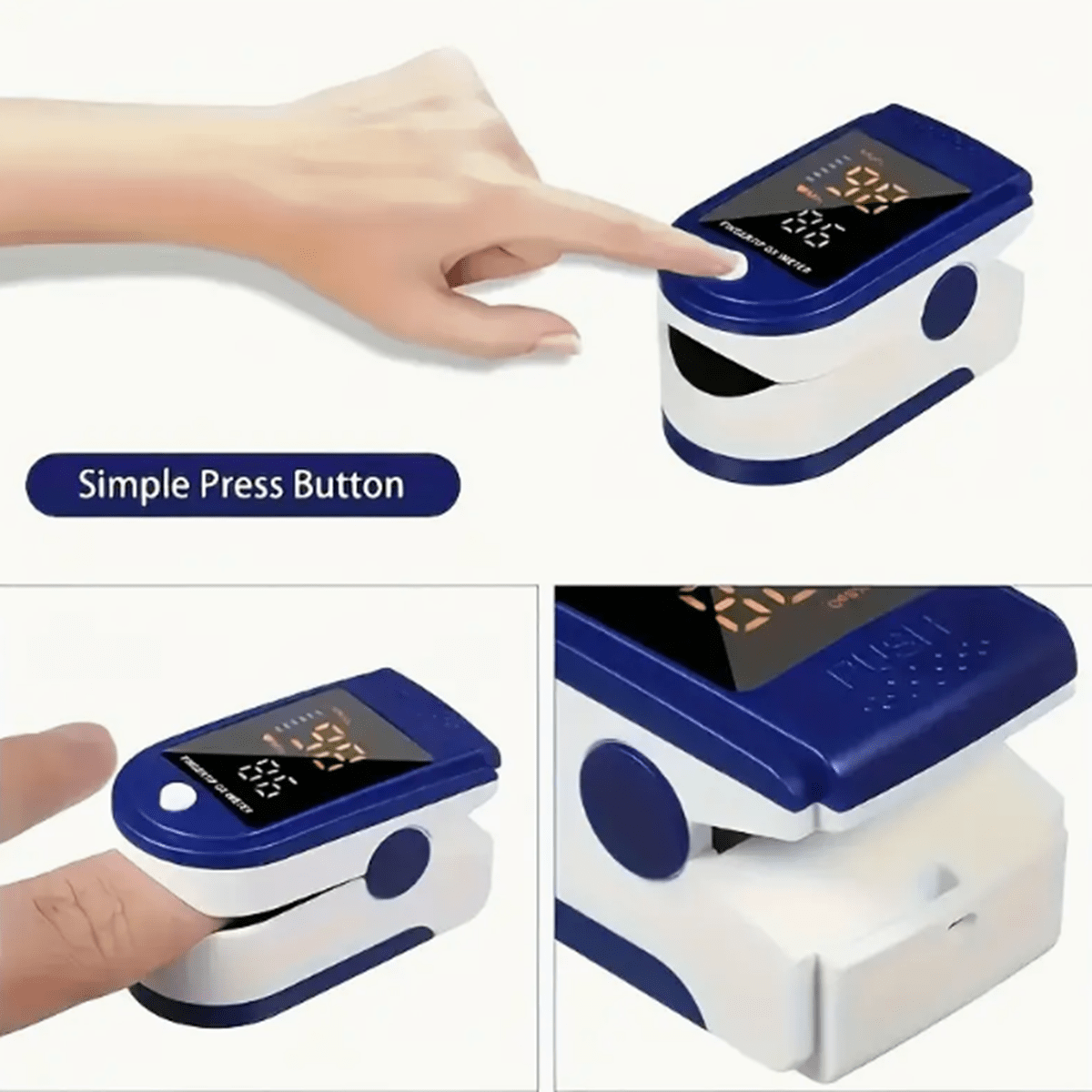 Portable Finger Pulse Oximeter with Heart Rate Monitor No Batteries Included UK
