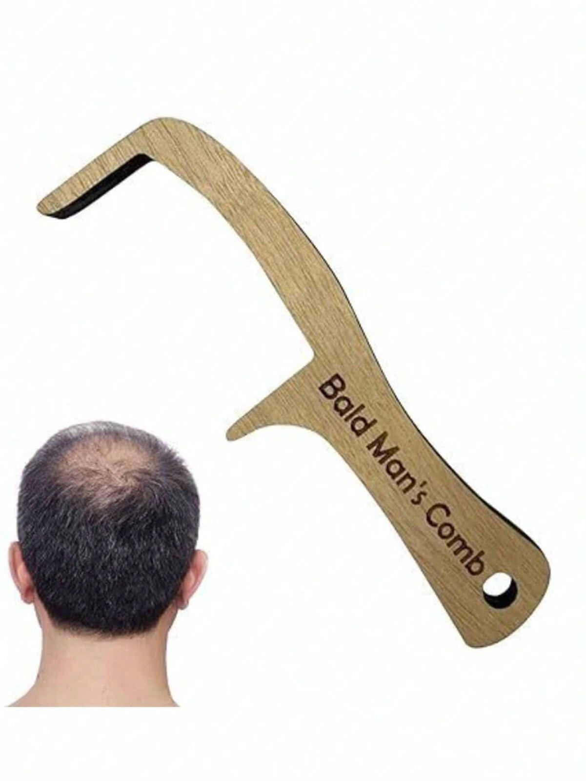 Gag Gift Comb for Bald Man, Joke Gift for Men's Hair Loss,Hairless Combing Brush
