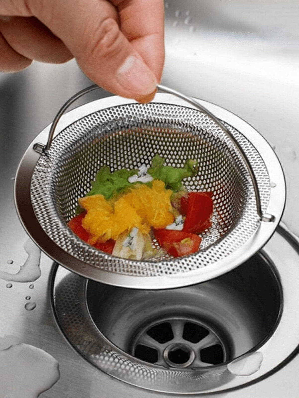 Premium Kitchen Sink Strainer Replacement Waste Plug Basin Drain Filter Steel UK