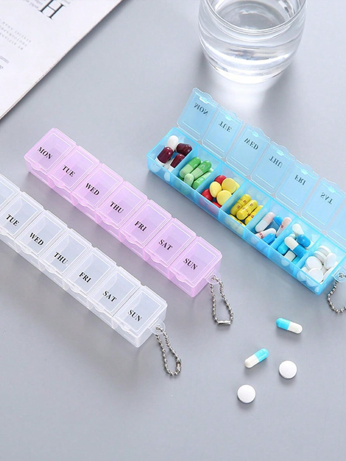 7 Day Pill Dispenser Medicine Tablet Storage Organiser Case Weekly Box UK