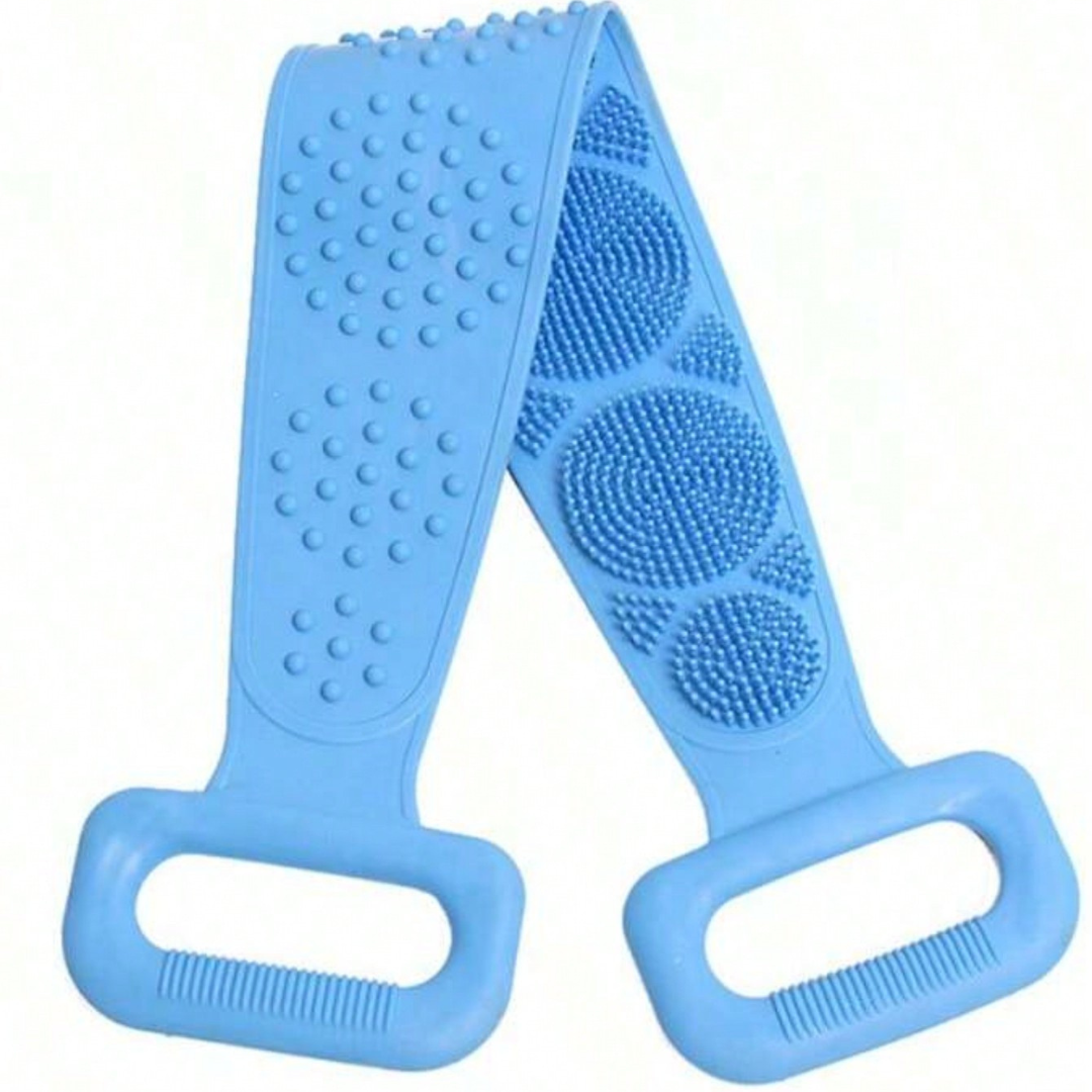 Silicone Back Scrubber Body Cleaning Strap Bath Belt Single Side Massage Spa UK