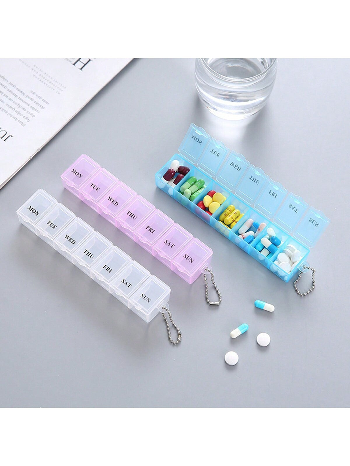 7 Day Pill Dispenser Medicine Tablet Storage Organiser Case Weekly Box UK