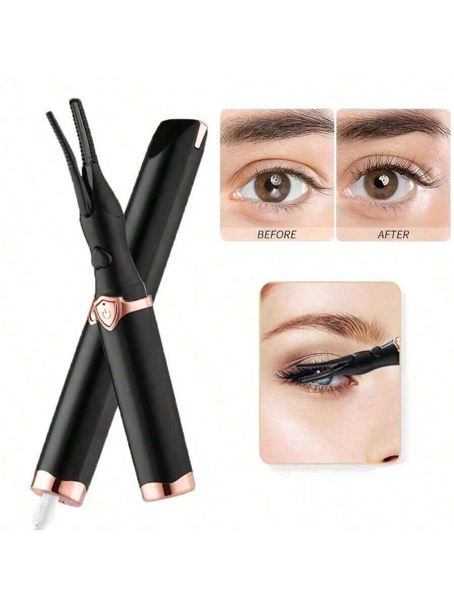 USB Rechargeable Electric Heated Eyelash Curler Long Lasting Makeup Tool UK