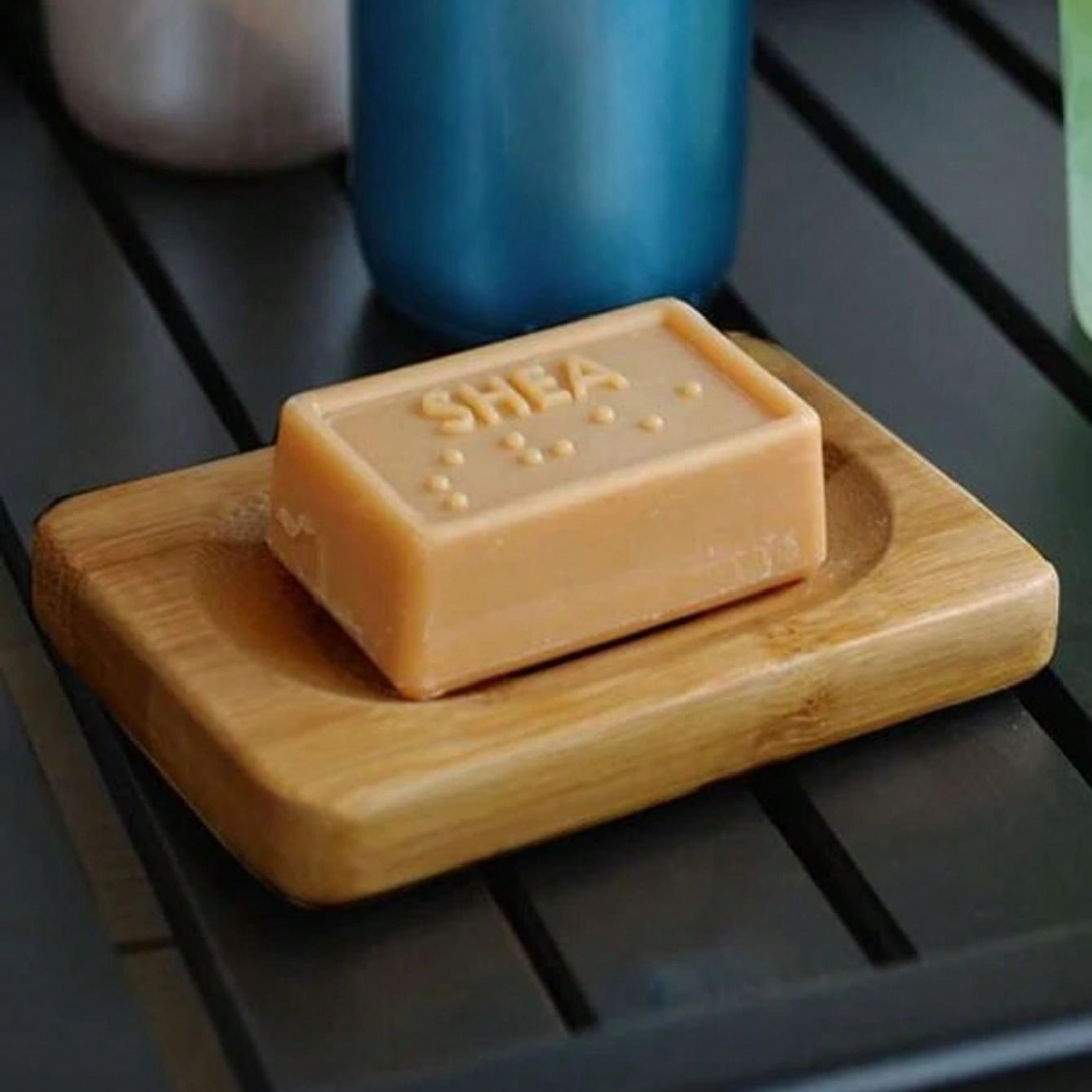 Bamboo Wooden Soap Dish Soap Tray Holder Storage Rack Plate Container Bathroom