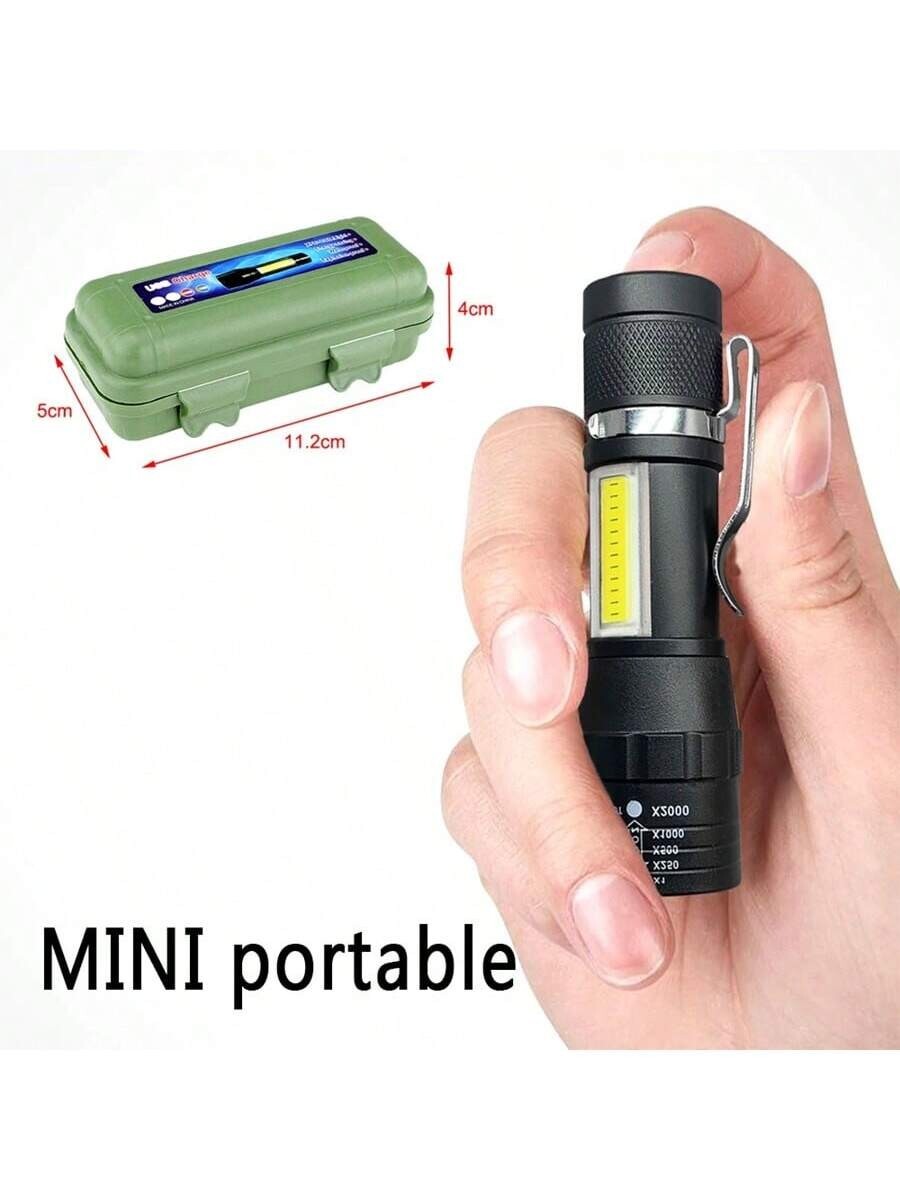 LED flashlight USB rechargeable super bright small torches camping/ hiking