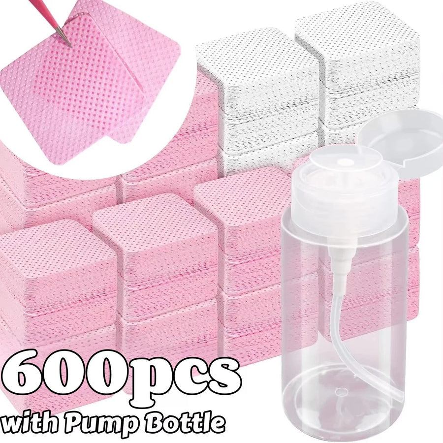 1000 Pack Lint Free Nail Wipes Cotton Pads for Gel Polish Makeup Remover Prep