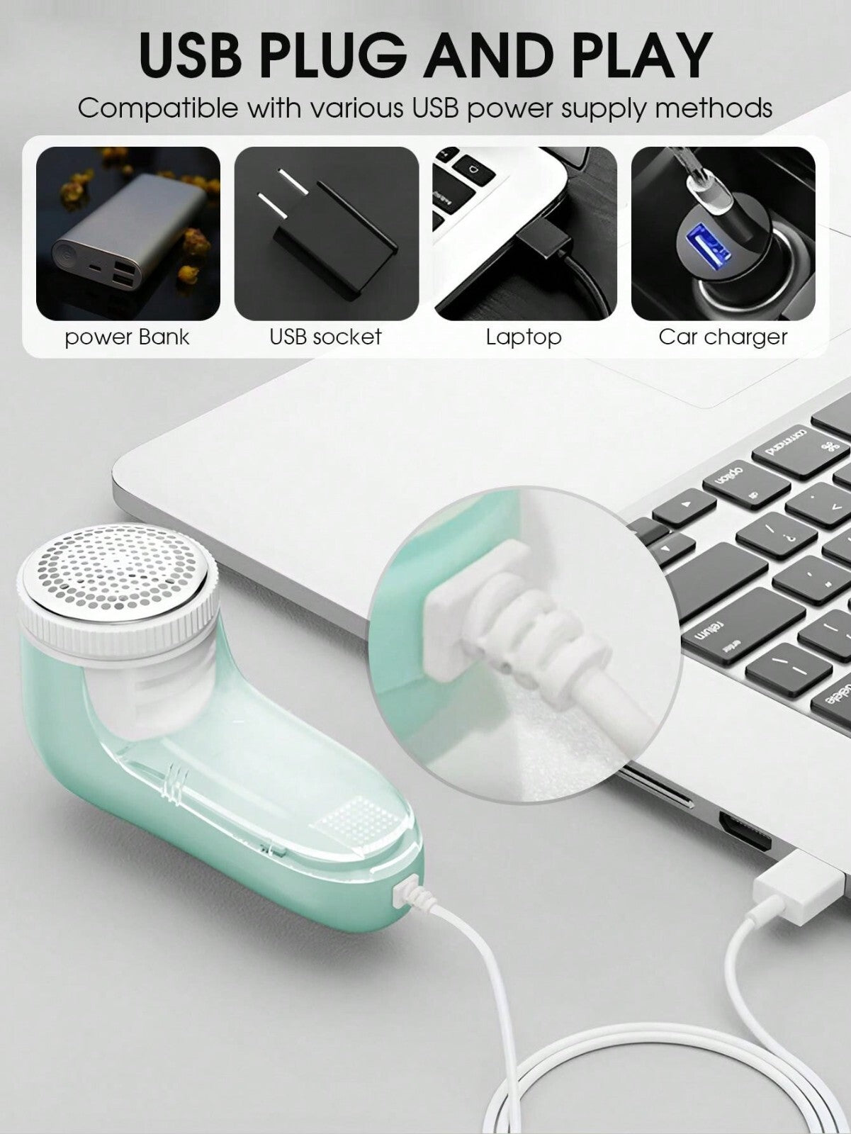 Electric Lint Remover Clothes Cleaner Fabric Shaver USB Rechargeable Defuzzer UK