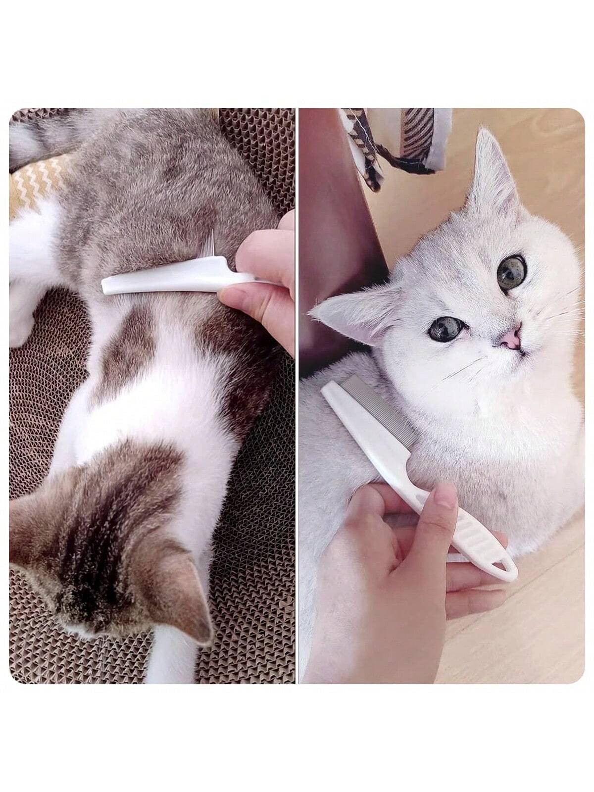 Pet Dog Cat Puppy Kitten Flea Comb Stainless Pin Hair And Fur Grooming Brush UK