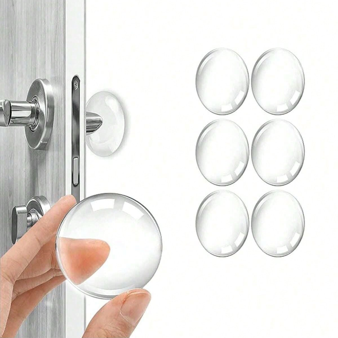 2-12X Door Knob Wall Protector Clear Door Stopper, Self Adhesive Door Bumper UK