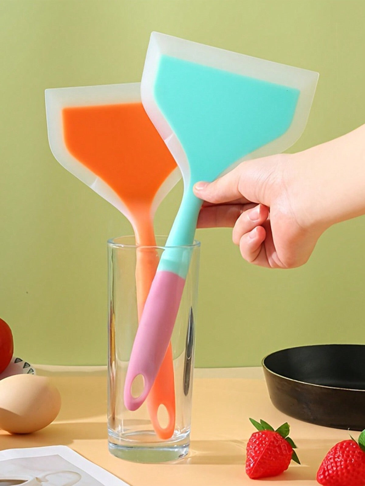 Silicone Spatula Cooking Baking Scraper Cake Cream Butter Mixing Batter Tools UK