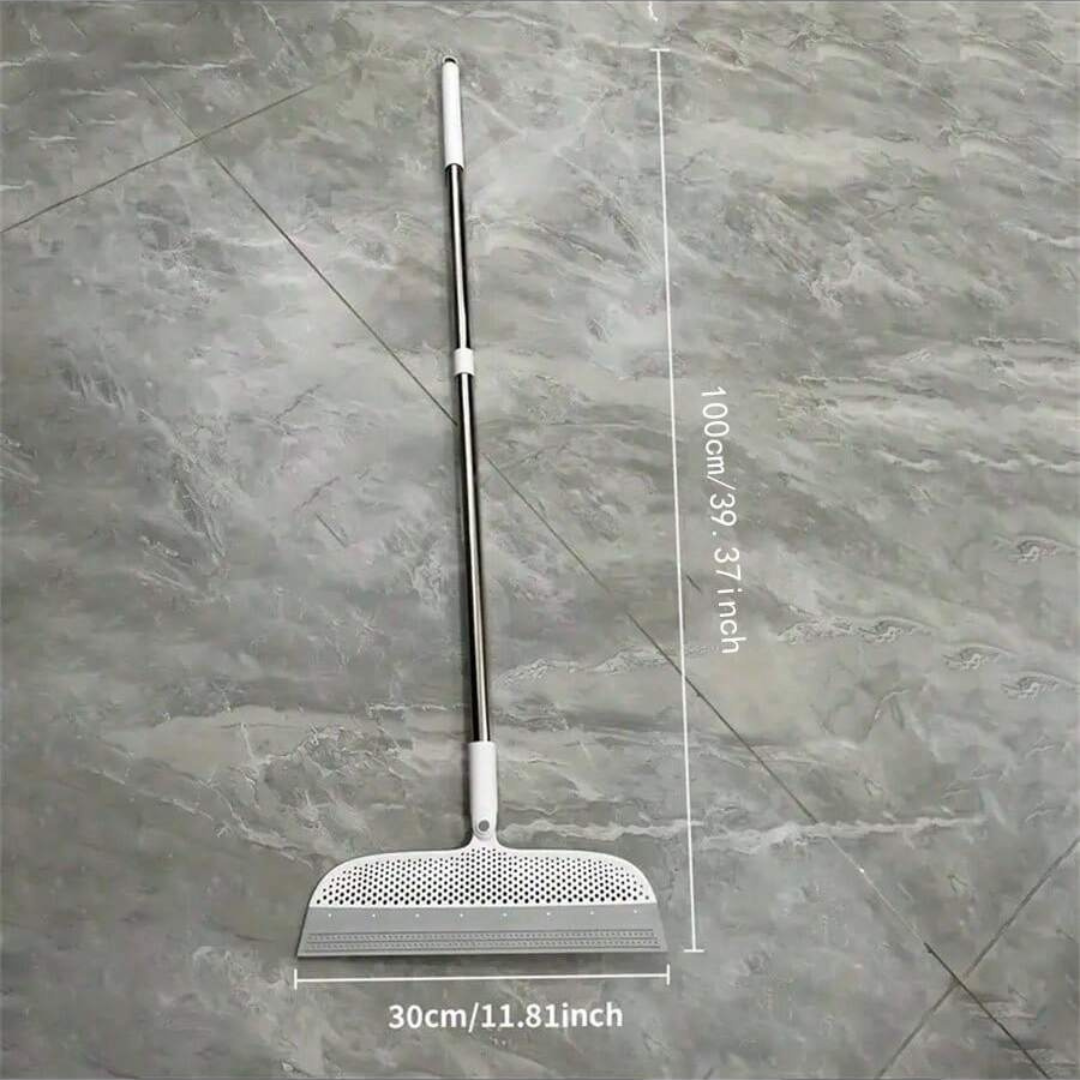 2-In-1 Magic Broom & Squeegee Long Handle Pet Hair Remover For Floors Versatile