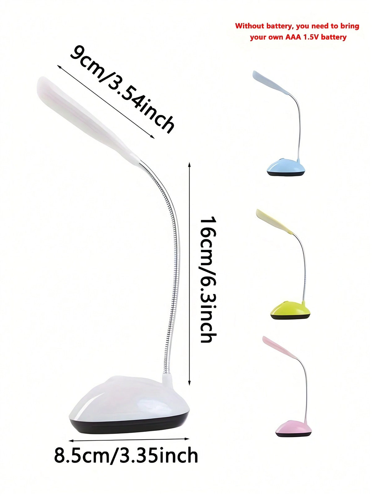 Mini Folding Table Lamp, Battery-Powered LED, Eye Protection, Gift for Holidays