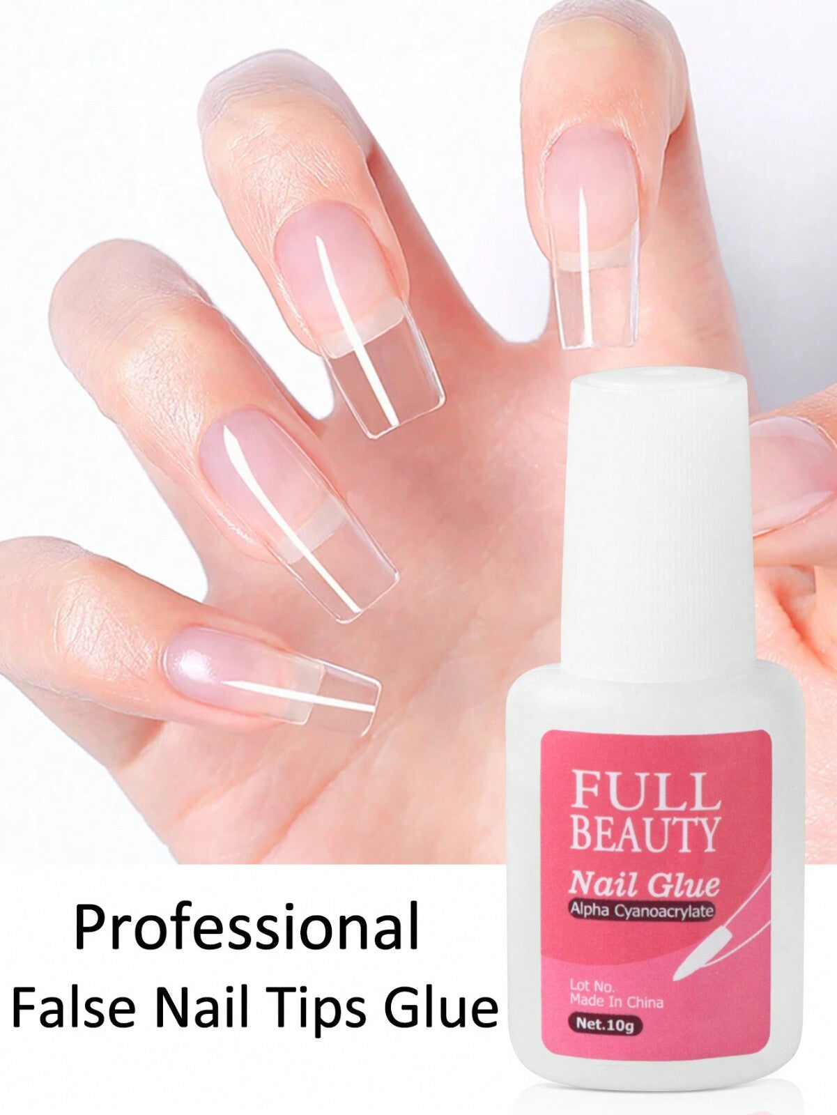 Pack of 5*10G Nail Glue With Brush ✅ EXTRA STRONG ✅ Professional False Nail Tips