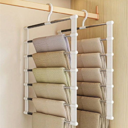 Portable Multi-Functional Pants Hanger Stainless Steel Foldable Non-Marking UK