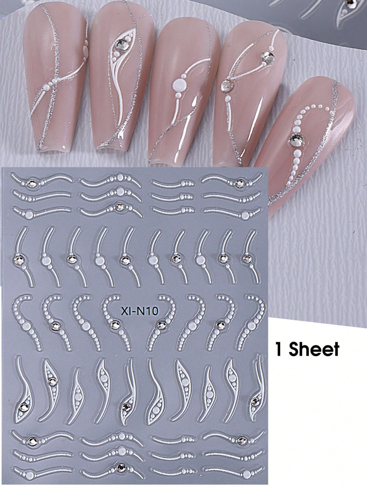 3D Nail Art Stickers Transfers Self Adhesive Decals Decor Design Manicure