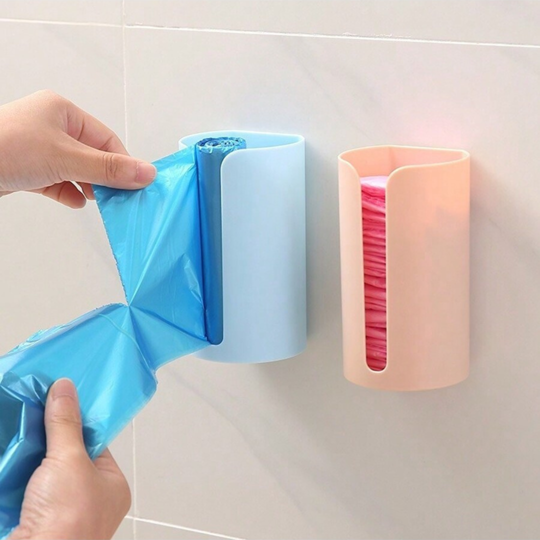 Trash Bag Dispenser Wall Mounted Garbage Bag Holder Plastic Bag Storage Box UK