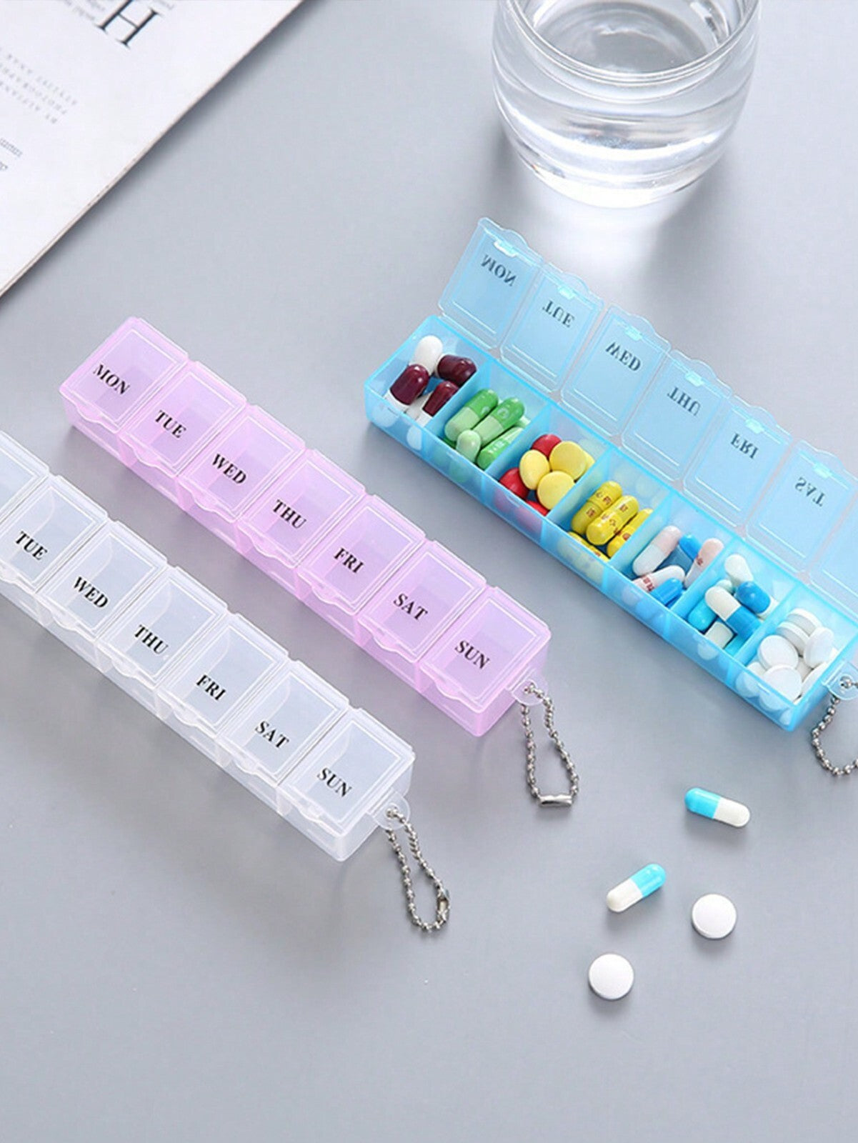 7 Day Pill Dispenser Medicine Tablet Storage Organiser Case Weekly Box UK