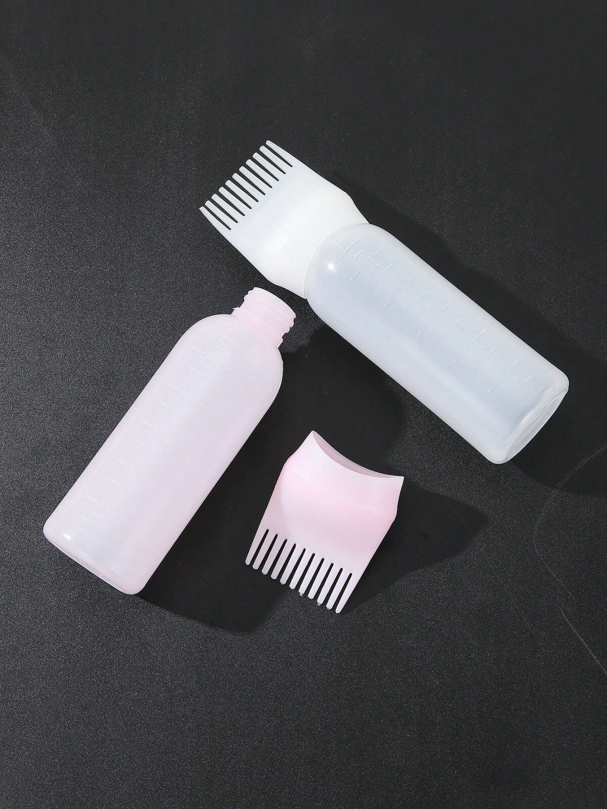 2PCS Hair Dye Oil Bottle Comb Dyeing Shampoo Hair Dye Applicator Brush Bottles