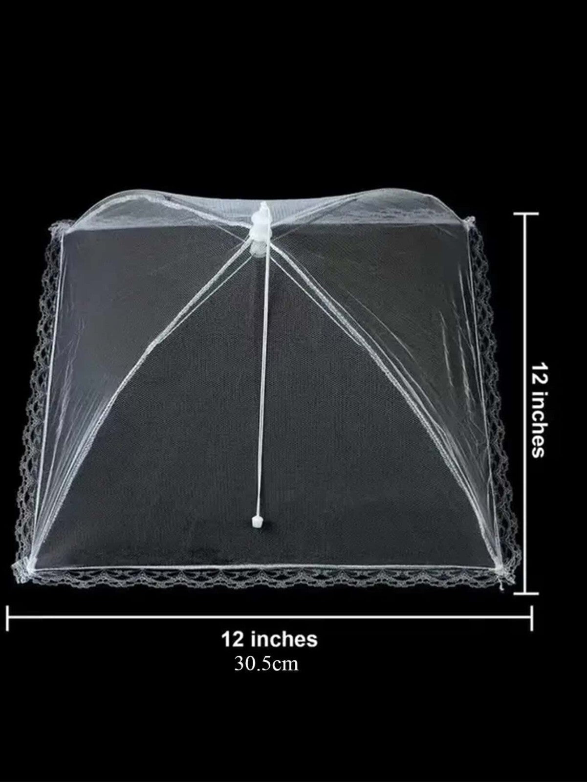 Pop up Food Cover Protector Mesh Net Umbrella Collapsible BBQ Cover Fly 30 cm