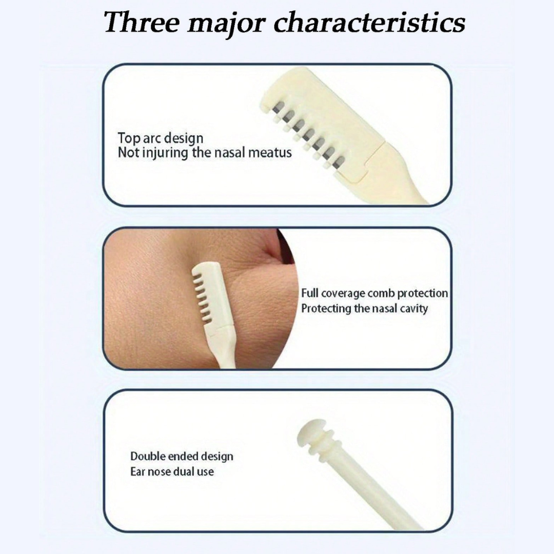 Manual Nose Hair Trimmer 360°Nasal Hair Cutter Nostril Hair Remover Tool Gifts