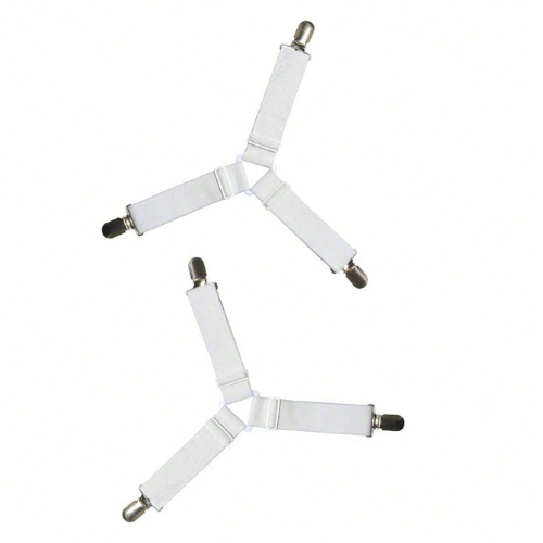 2/4PCS Adjustable Bed Sheet Fasteners, Elastic Clips for Mattress & Sofa Covers