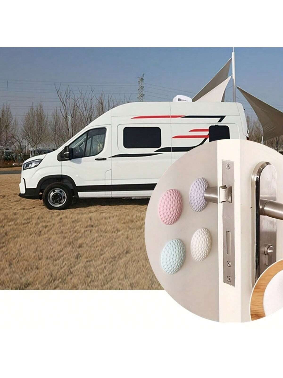 5 x Wall Protector Self Adhesive Rubber Stop Door Handle Bumper Guard Stopper