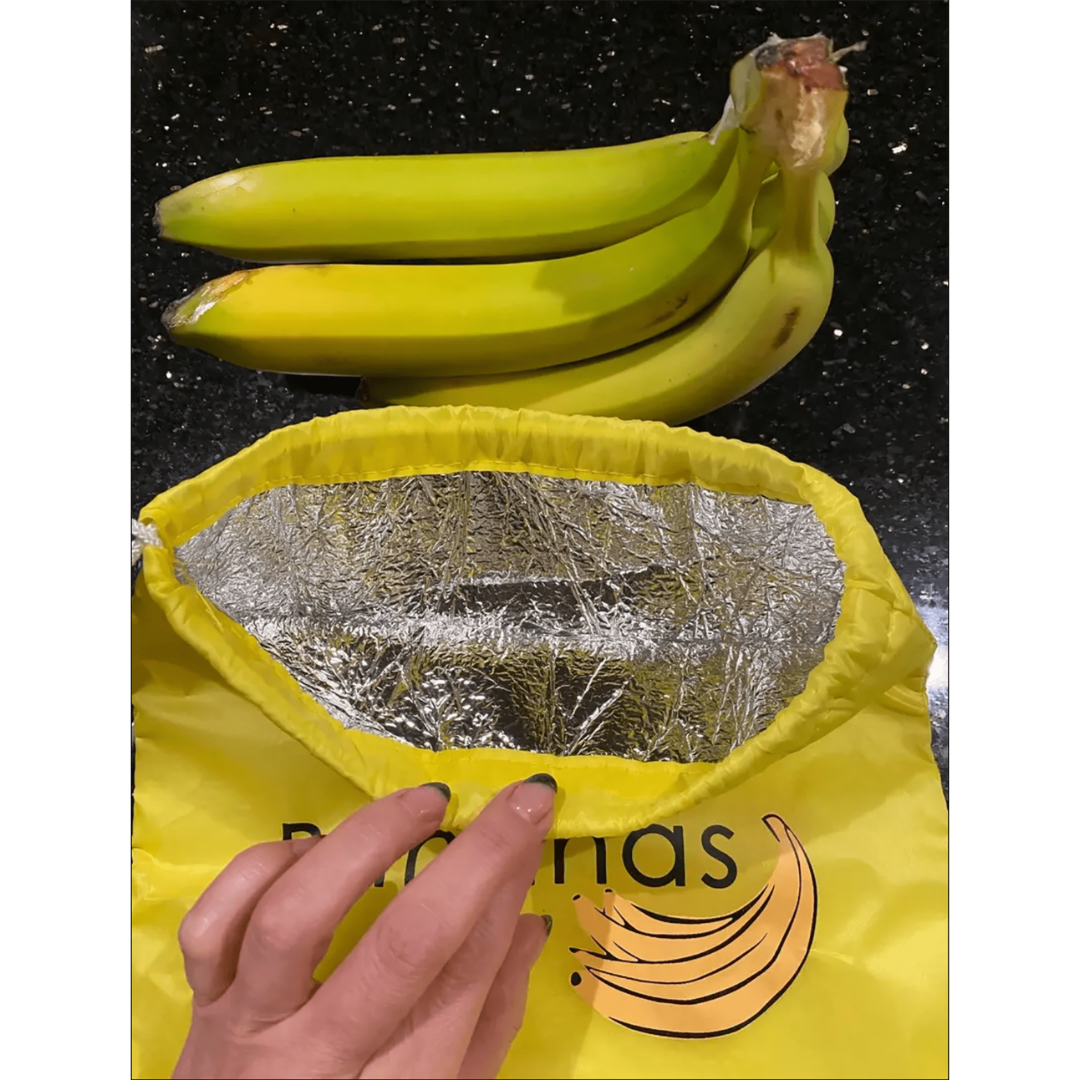 BANANA TIE UP PADDED STORAGE BAG Fresh Fruit Kitchen Fridge Container Organiser