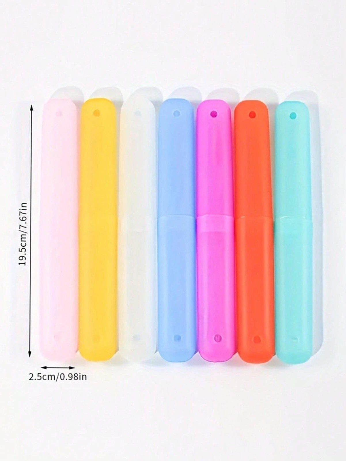 5pcs Toothbrush Case Travel Cover Plastic Holder, Family Pack, Brushes Holidays