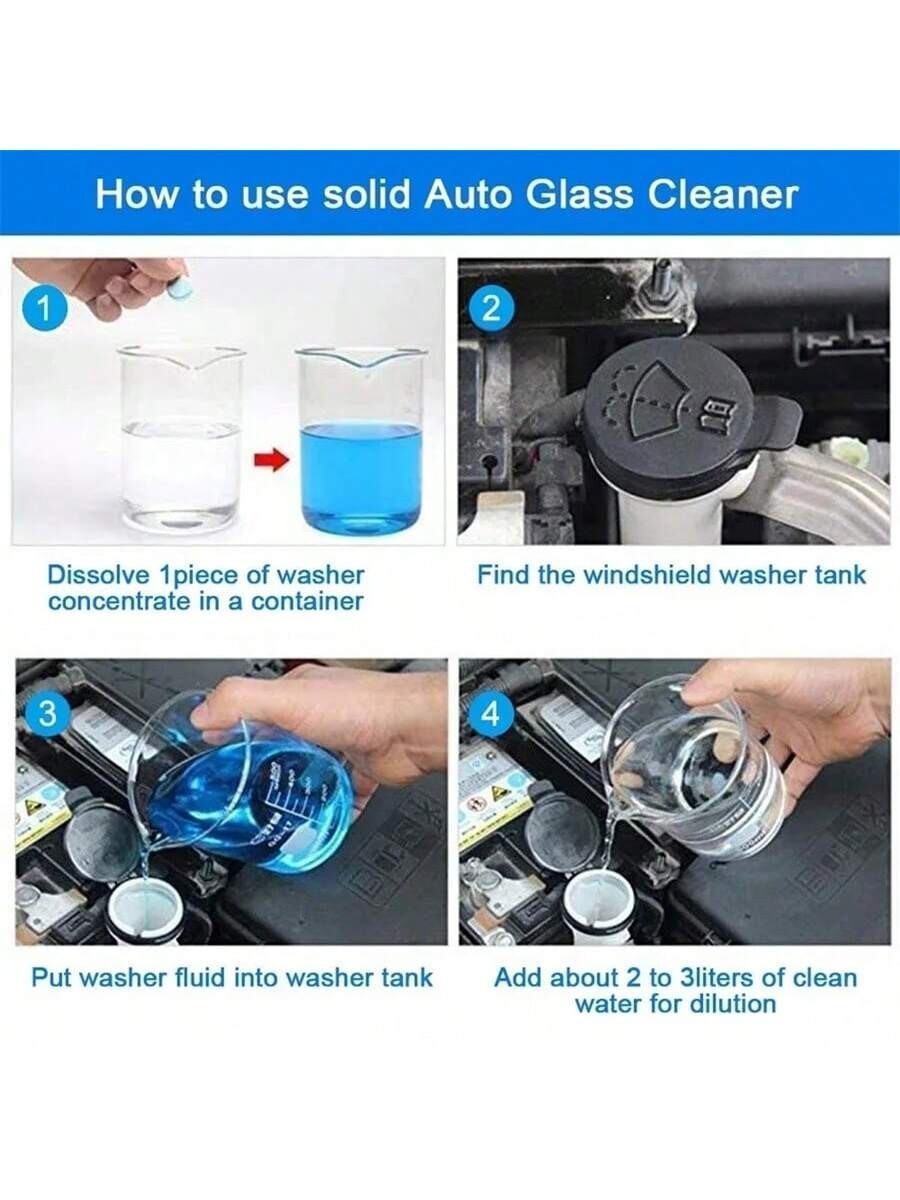 100PCS SCREEN WASH WINDSCREEN FLUID TABLETS CHEAPEST Solid Cleaner 100PCS