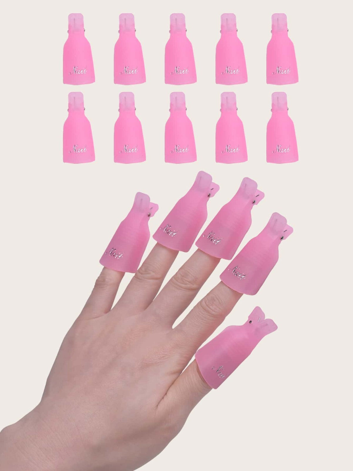 10 pcs NAIL ART CLIP UV GEL POLISH REMOVER SOAK OFF WRAP GEL CLIP CAP uk